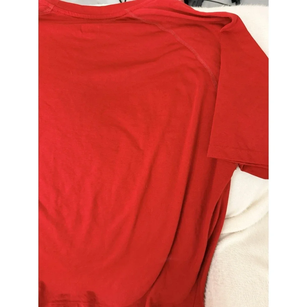 Adidas Climalite Shirt Mens L Red Hustle Inc 2K19 Football Training Team Tee